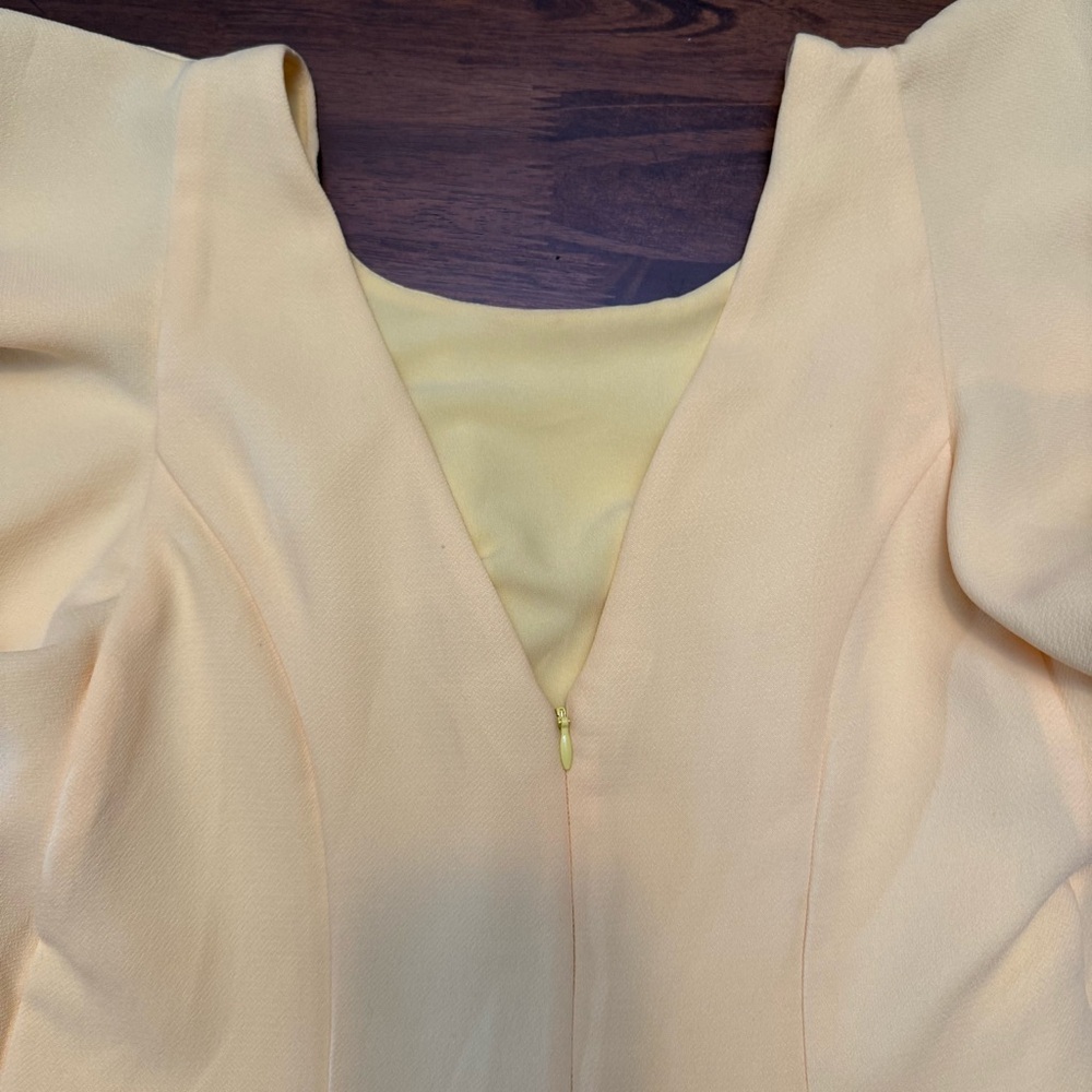BCBGeneration Ruffle Sleeve Yellow Mini Dress - Picture 7 of 13